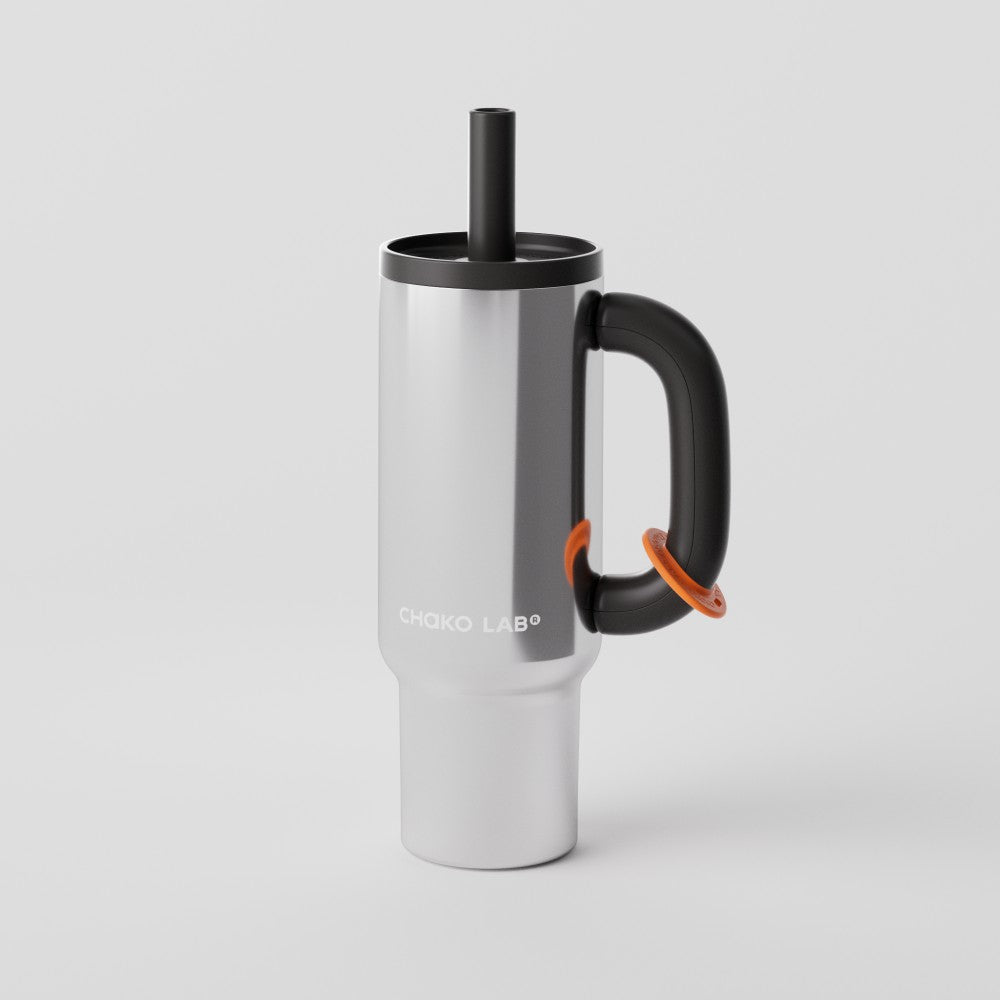 CHaKOLAB | Silver Bawang Cup | 37oz Large Handle Insulated Tumbler
