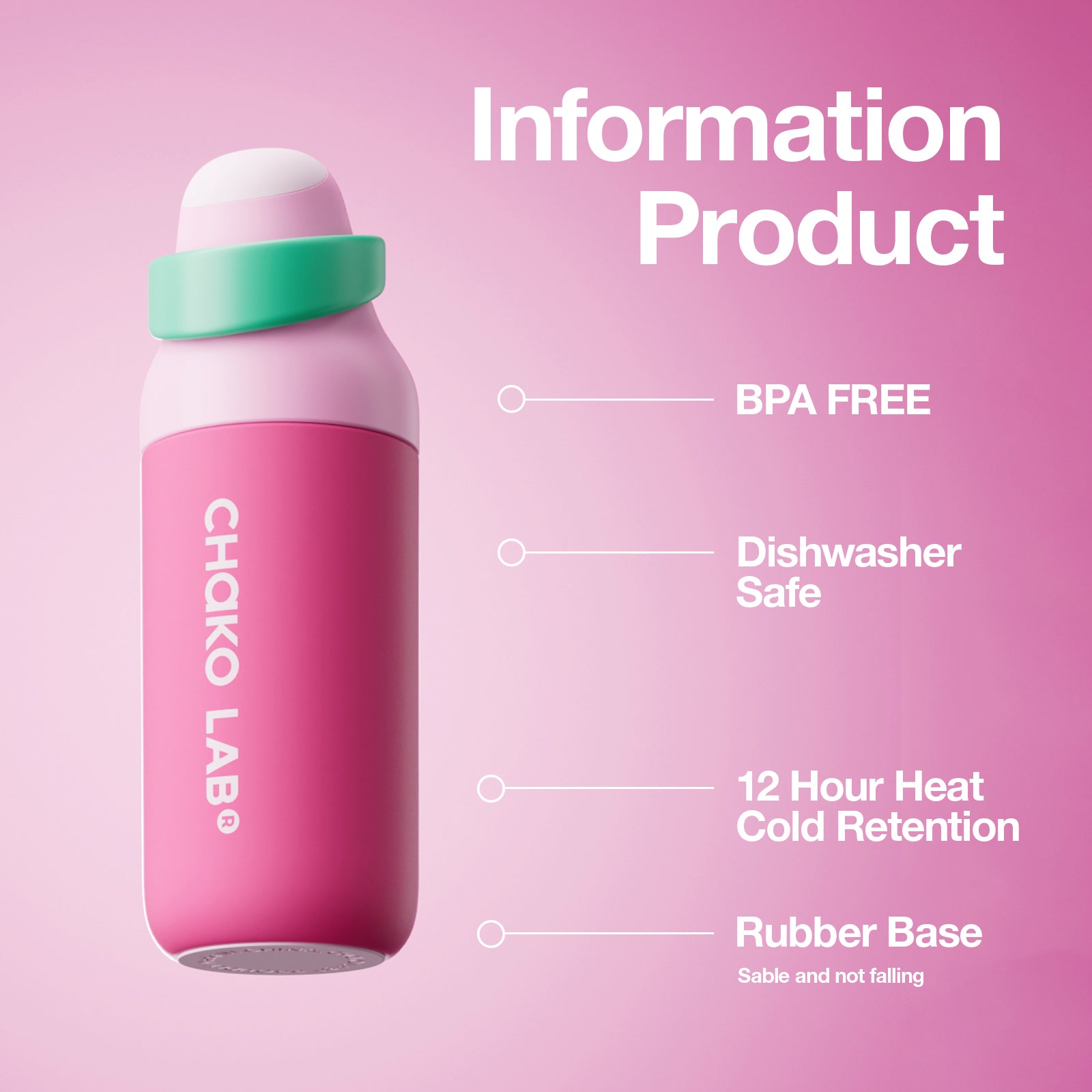 KADA BOTTLE 550ML-Pink Rose