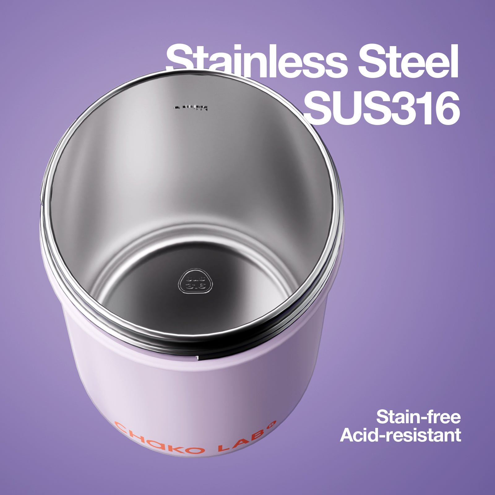 CHaKOLAB | Taro Purple BoBo Thermos Cup | 316 Stainless Steel