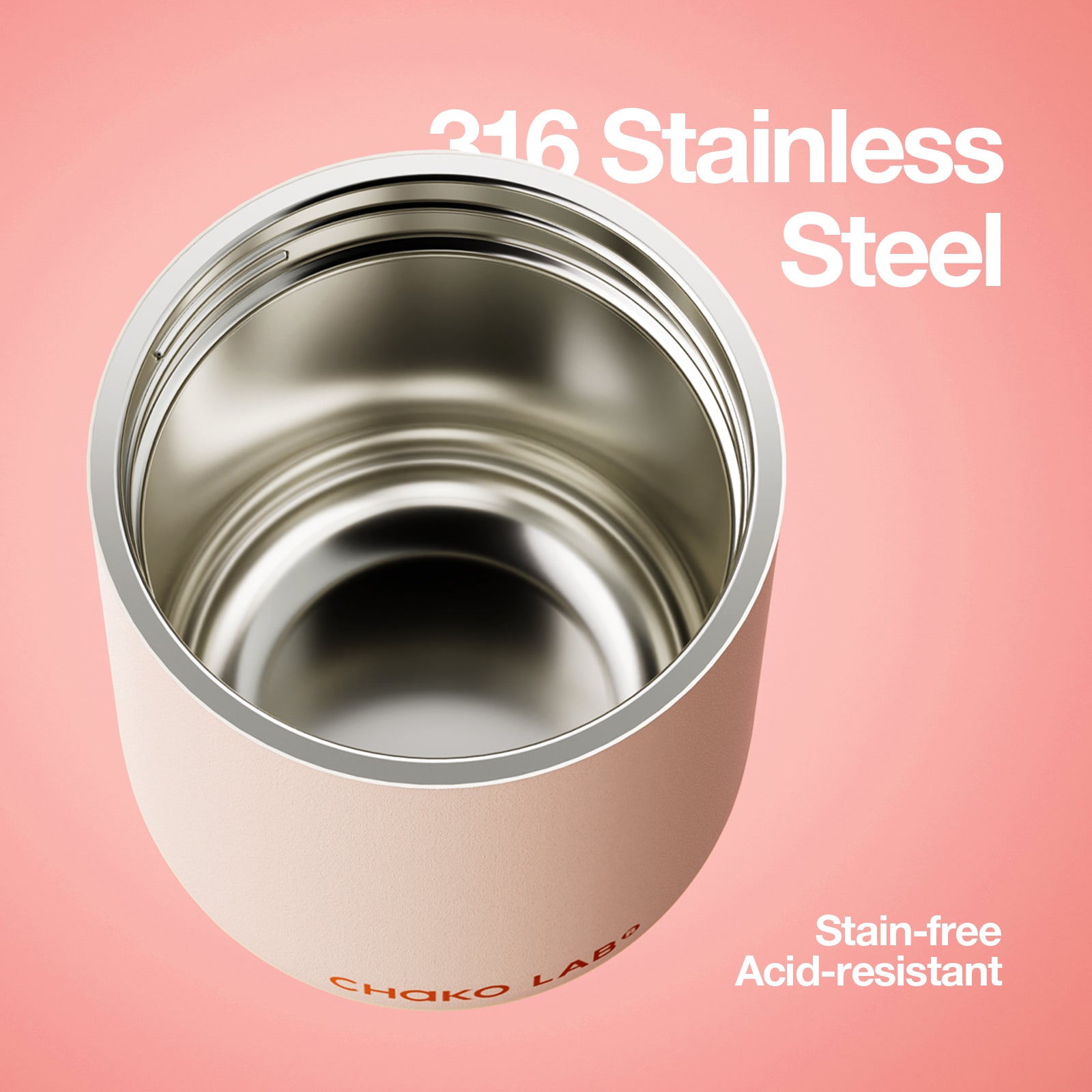CHaKOLAB | Raspberry Oatmeal Baobao Cup | 316 Stainless Steel
