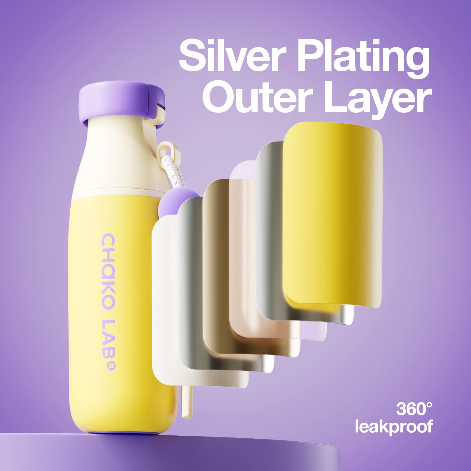 MILK BOTTLE CERAMIC —  Lilac Pineapple