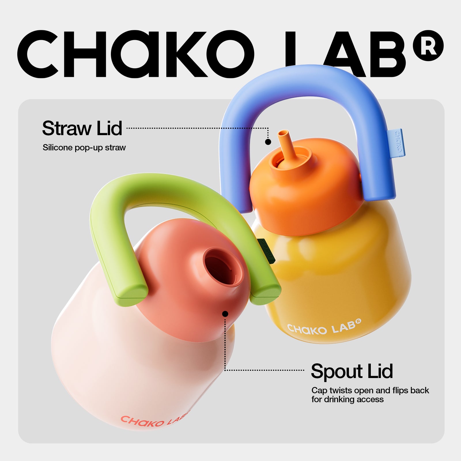 紫色LinLin水壶，由chakolab品牌制造，展示其光滑的表面和优雅的设计。
