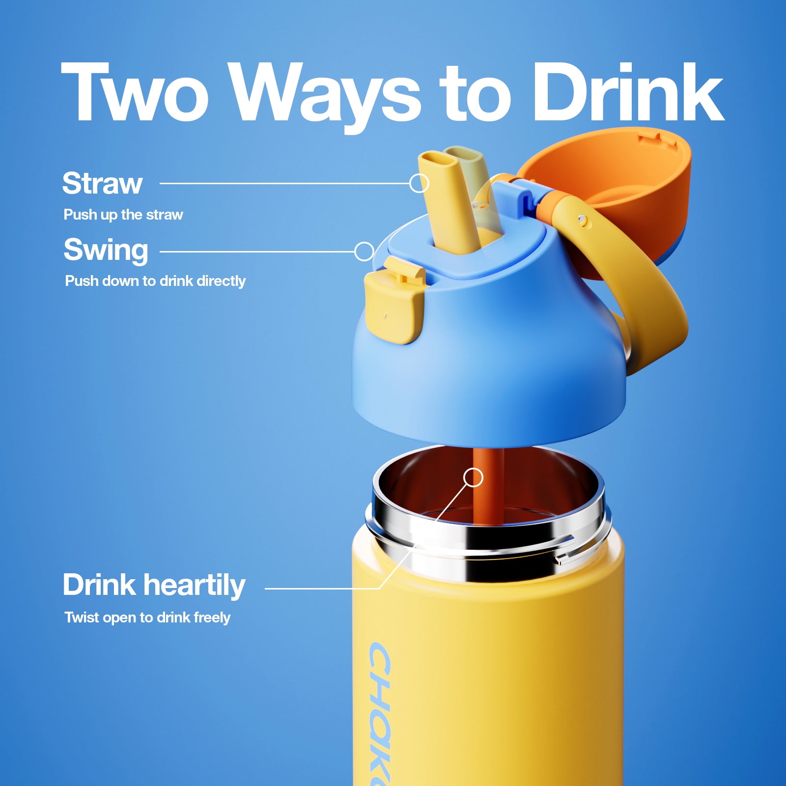 KADA BOTTLE 550ML-Orange Ocean