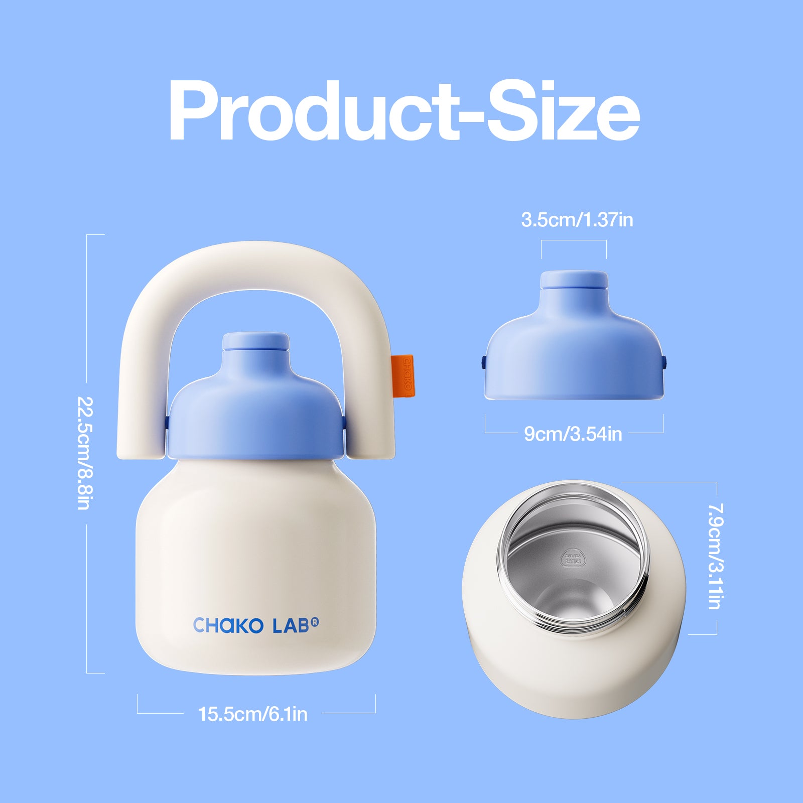 白色chakolab LinLin热水壶，带有光滑外观和优雅设计，适合厨房日常使用。