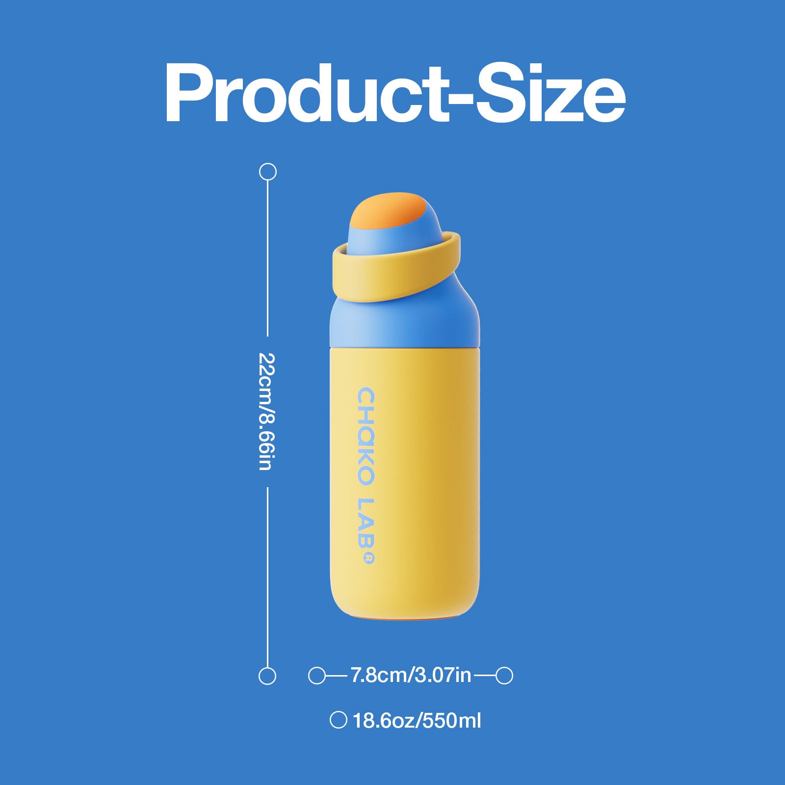 KADA BOTTLE 550ML-Orange Ocean