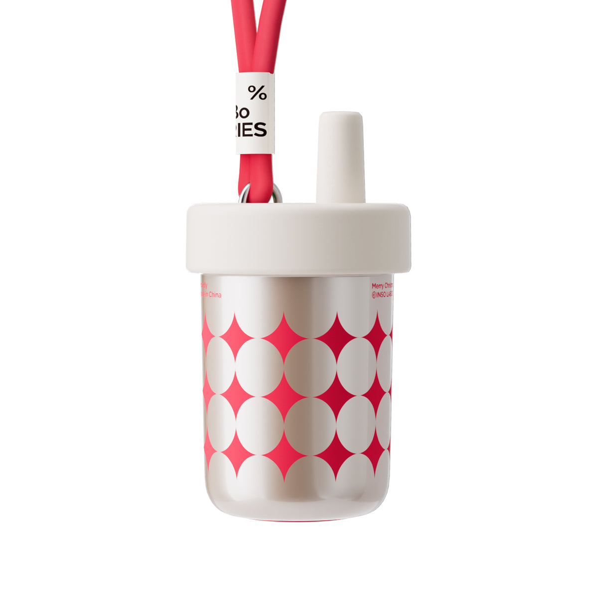Chakolab BOBO ceramic Christmas tumbler cup with festive holiday design, ideal for hot beverages or decorative use.
