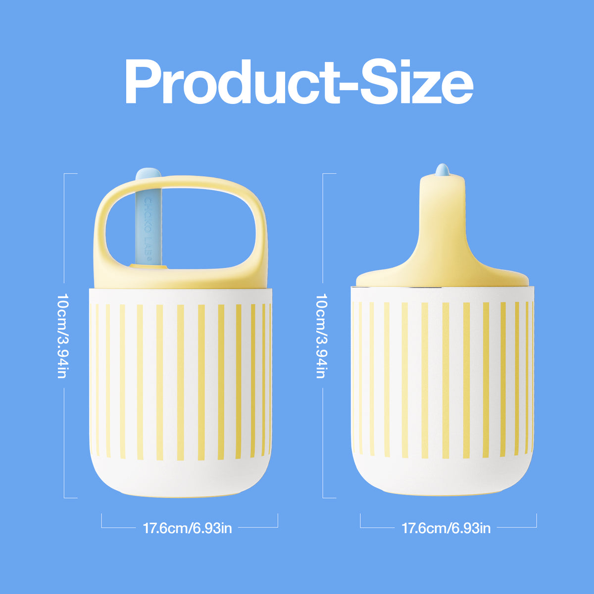 Chakolab Baobao Cup Sweet Corn insulated food jar in white and yellow, designed for keeping food warm or cold.