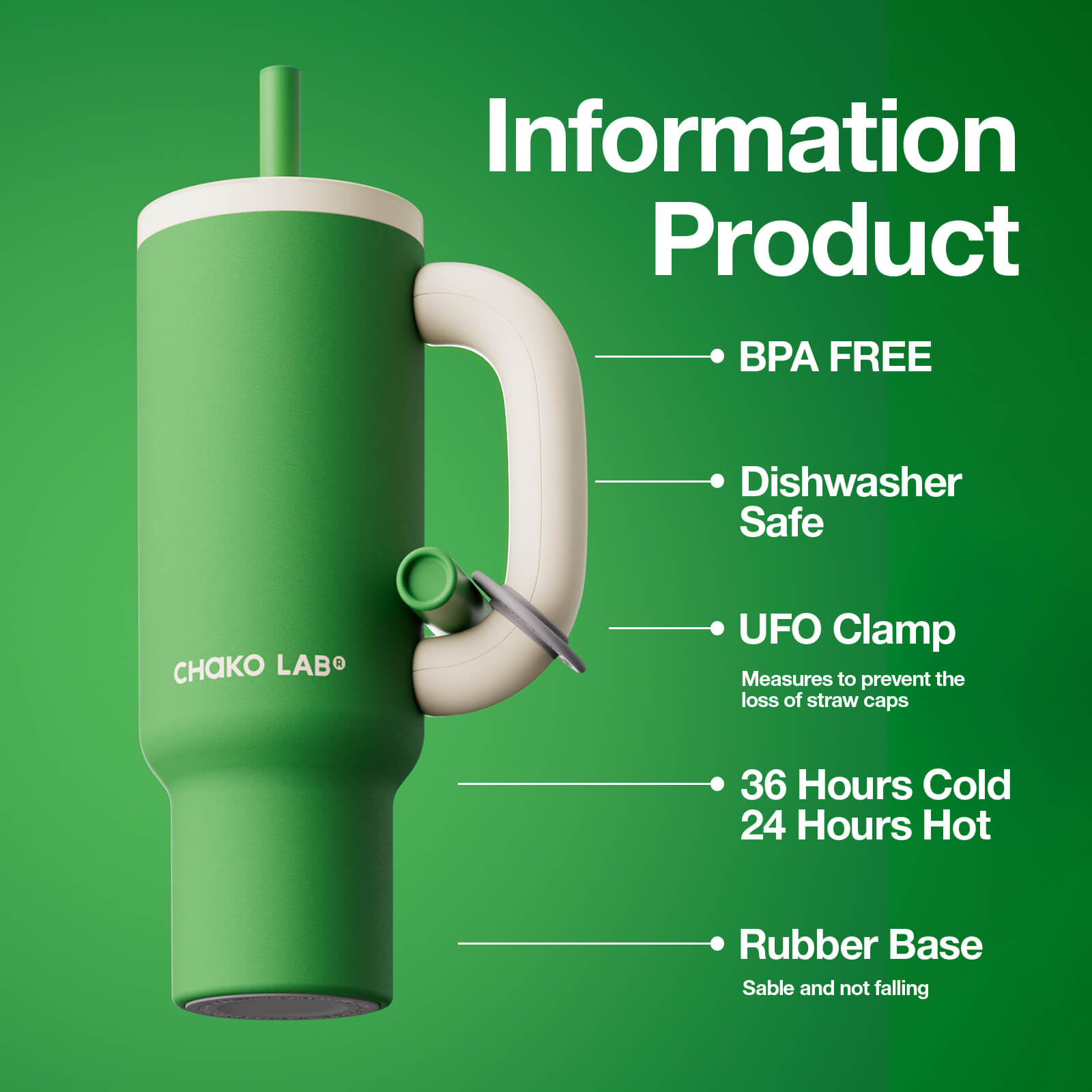 Chakolab Bawang Ceramic Liner Tumbler Cup in Oasis design, showcasing its smooth ceramic surface and stylish shape.