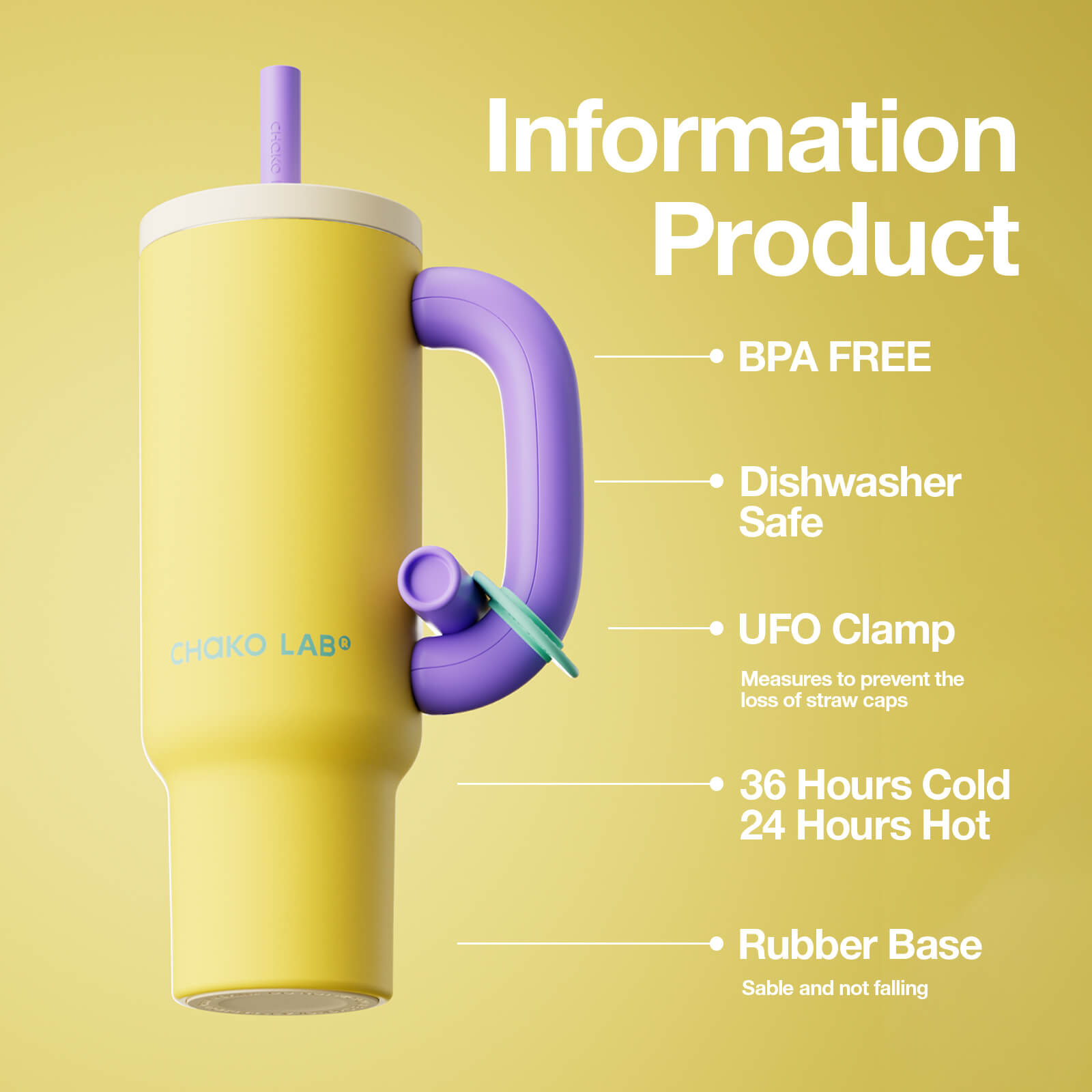 Chakolab Bawang Ceramic Liner Cup in Golden Breeze with a sleek design, ideal for hot or cold beverages.