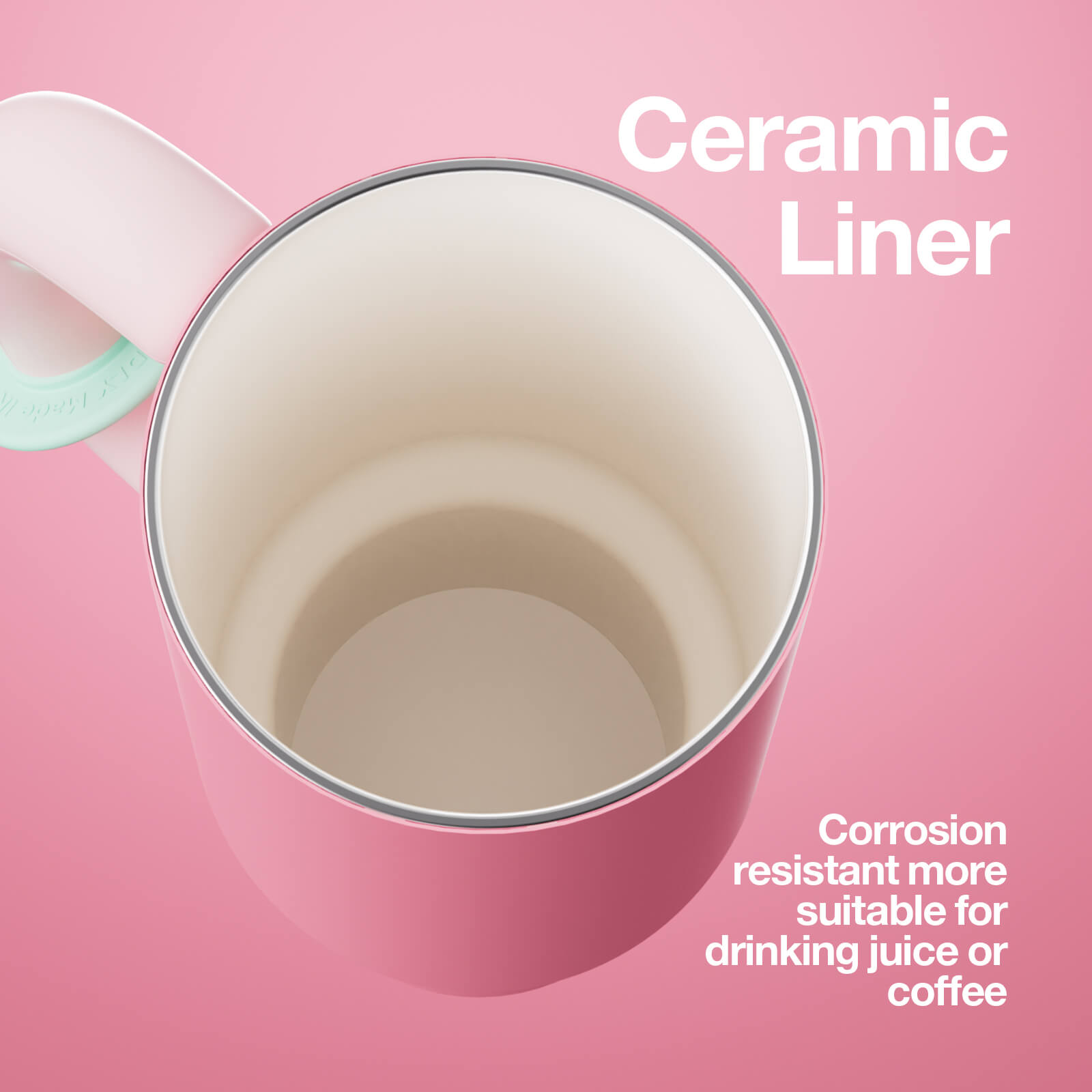 Bawang Ceramic Liner Cup - Peachy Mint