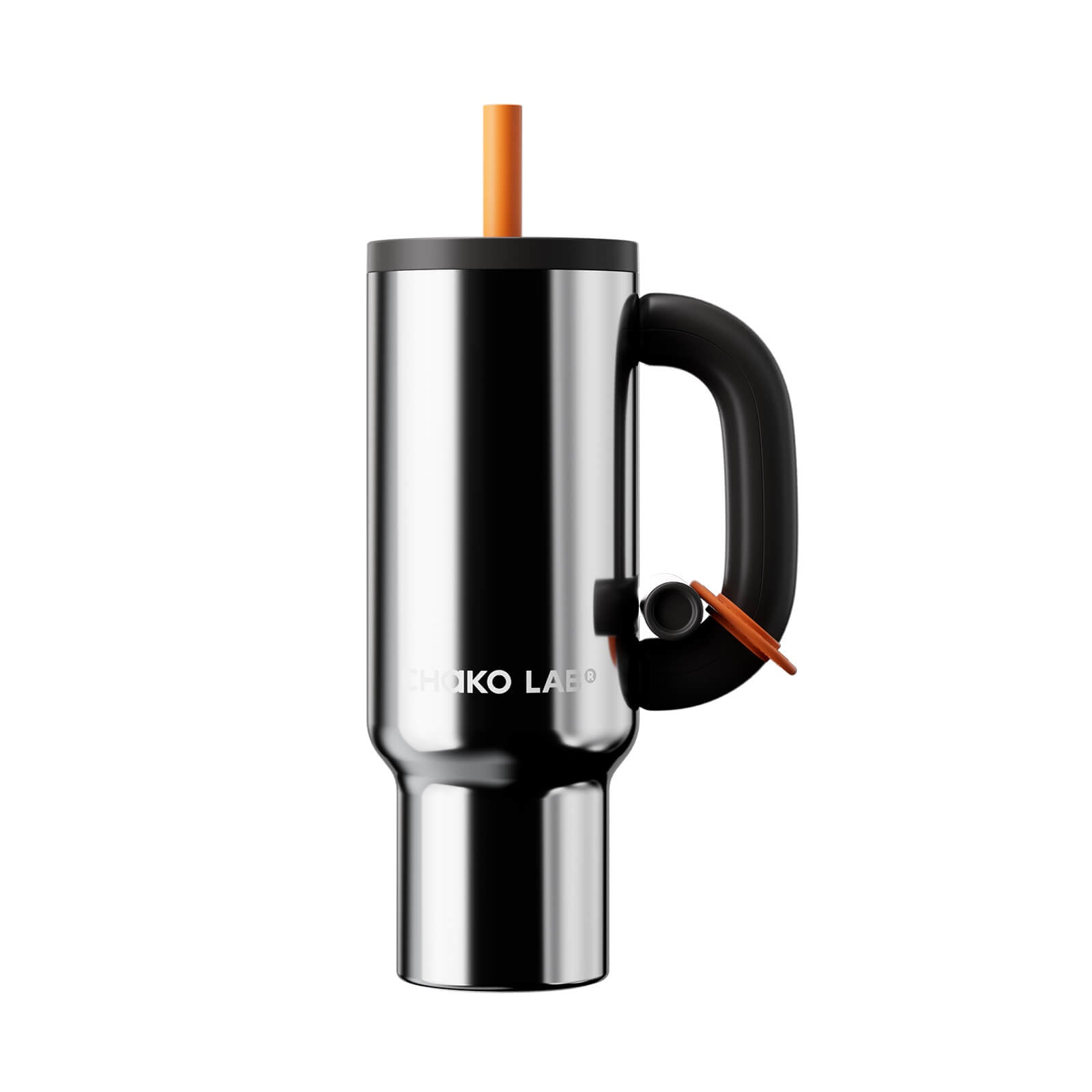 Silver Bawang Cup tumbler by Chakolab featuring a sleek, modern design with a shiny metallic finish.