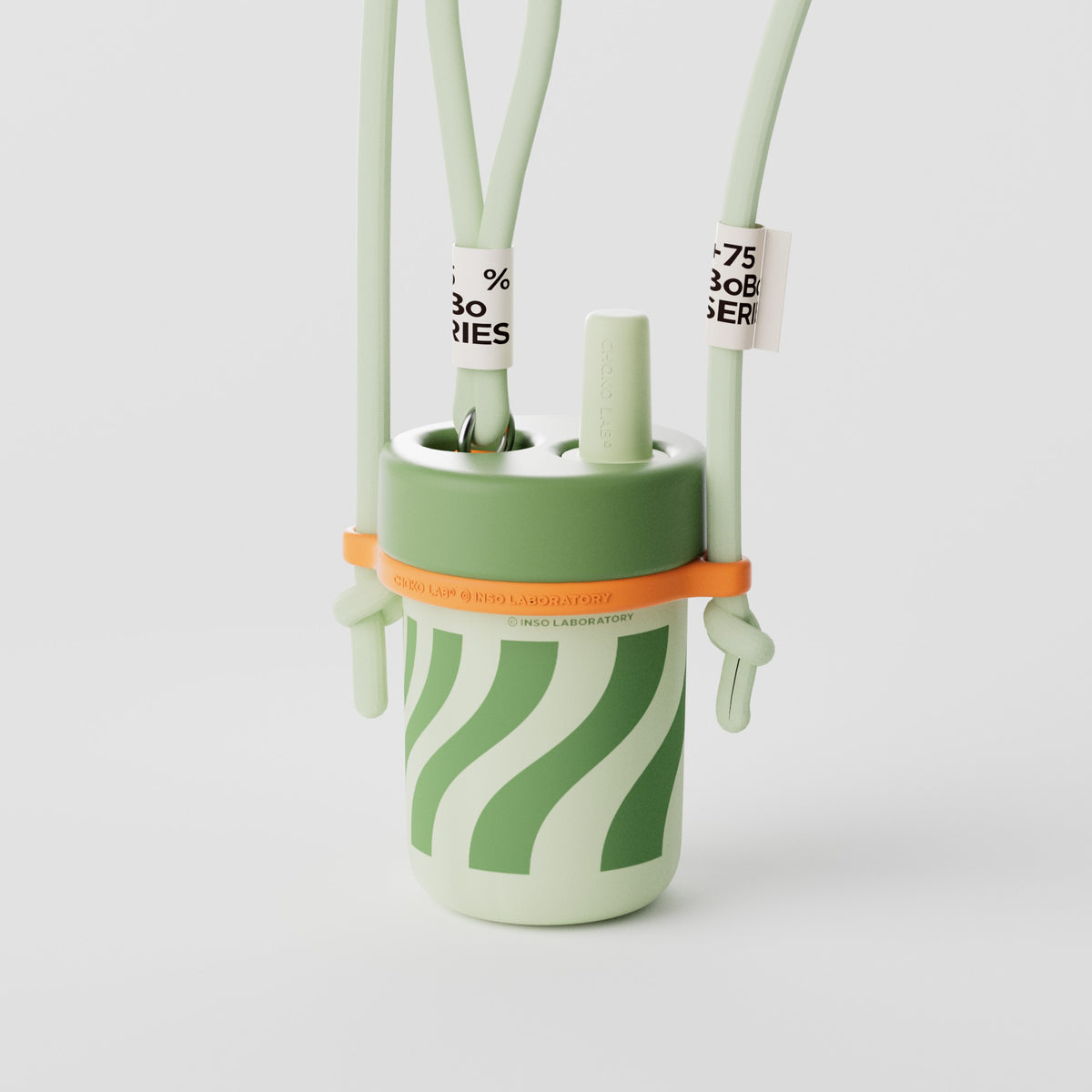 Chakolab BoBo insulated water cup in avocado green with a sleek, eco-friendly design and secure lid for on-the-go hydration.