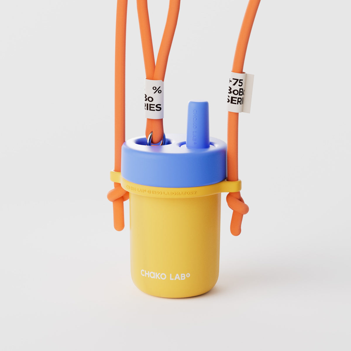 Chakolab BoBo insulated water cup with duck egg yellow color, featuring a sleek design and secure lid for on-the-go hydration.