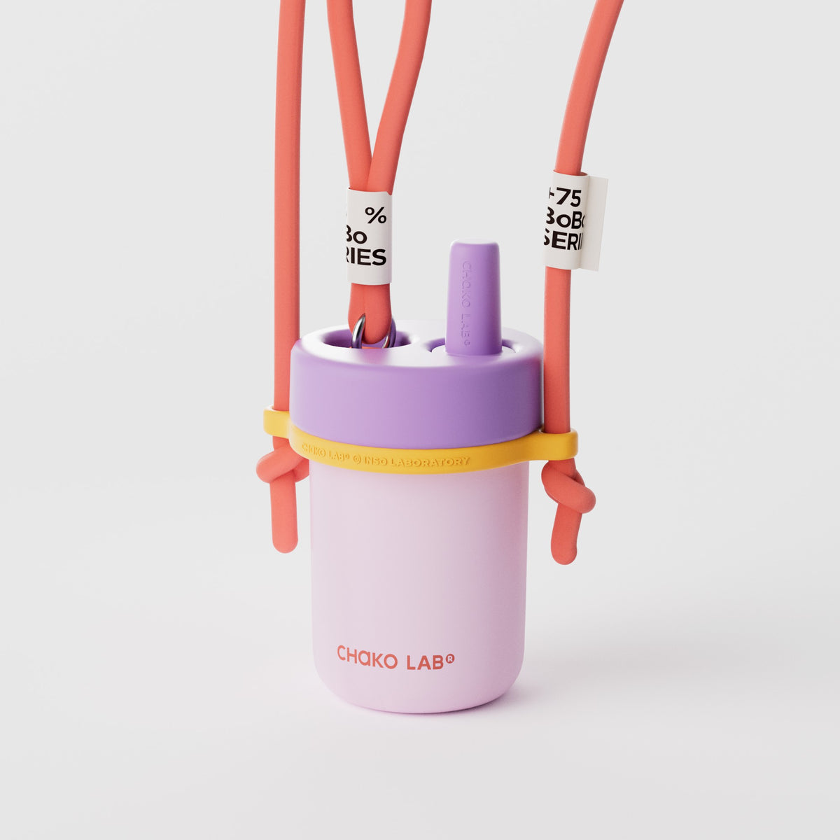 Chakolab Bobo insulated water cup in Taro purple with a sleek design and secure lid, perfect for keeping drinks cold or hot.