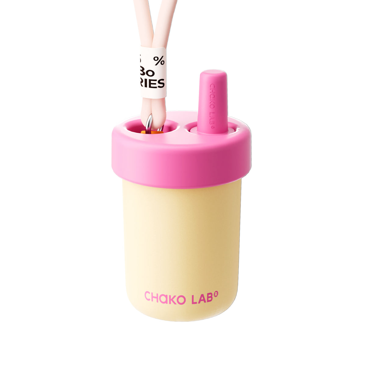 Chakolab BoBo Thermos Cup in vanilla yellow, insulated water cup with a sleek design and spill-proof lid.