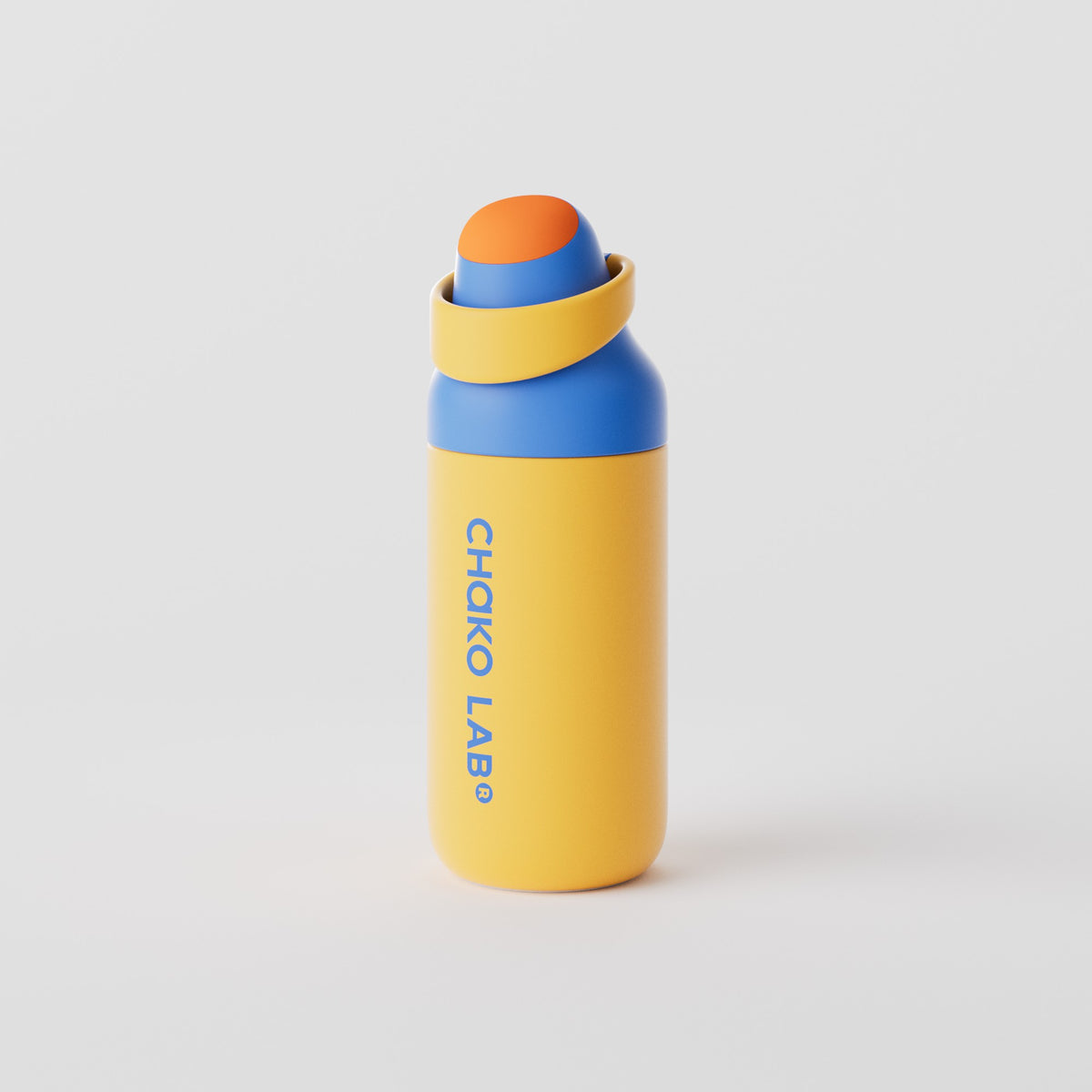 Chakolab KADA 550ml orange ocean water bottle with flip-top lid and textured grip, ideal for hydration on the go