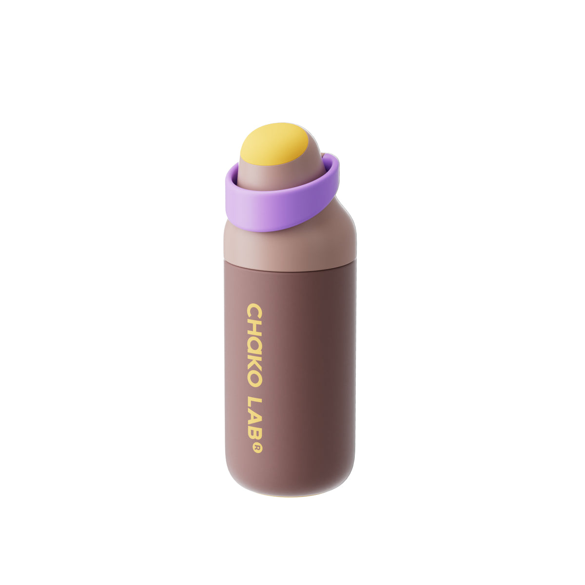Chakolab KADA 550ml water bottle in Taro Coco color with a sleek design and secure screw lid.