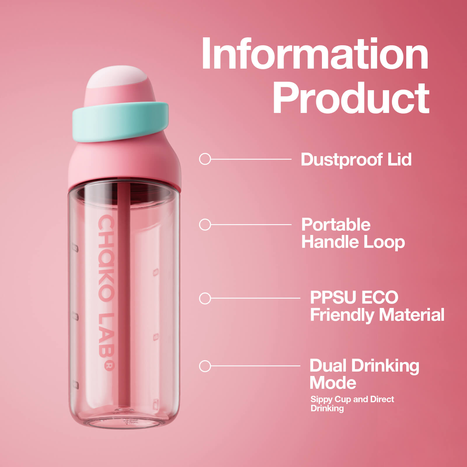 KADA BOTTLE PPSU - Strawberry Mint