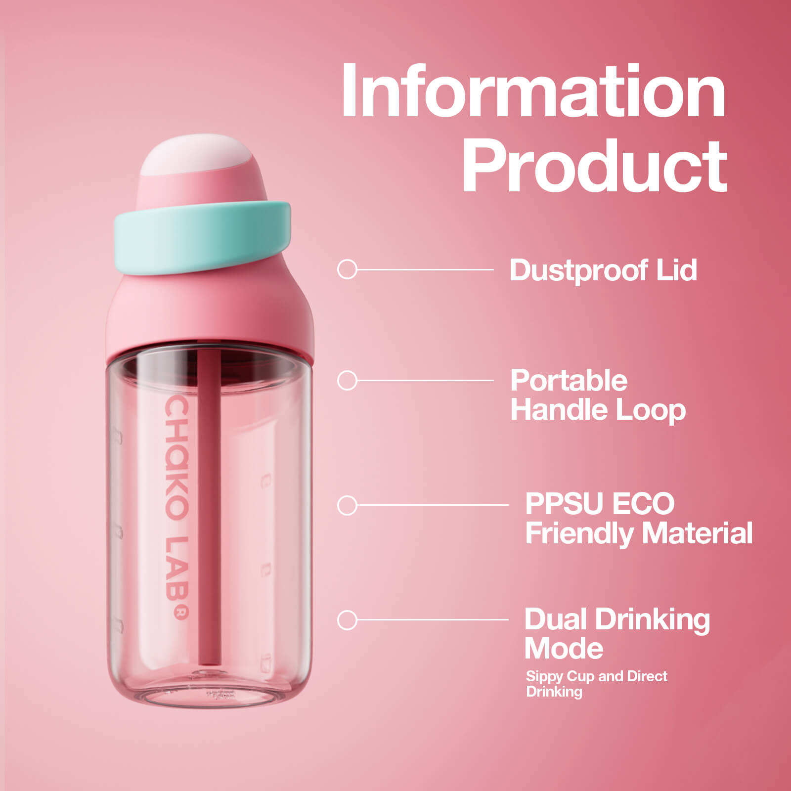 KADA BOTTLE PPSU - Strawberry Mint