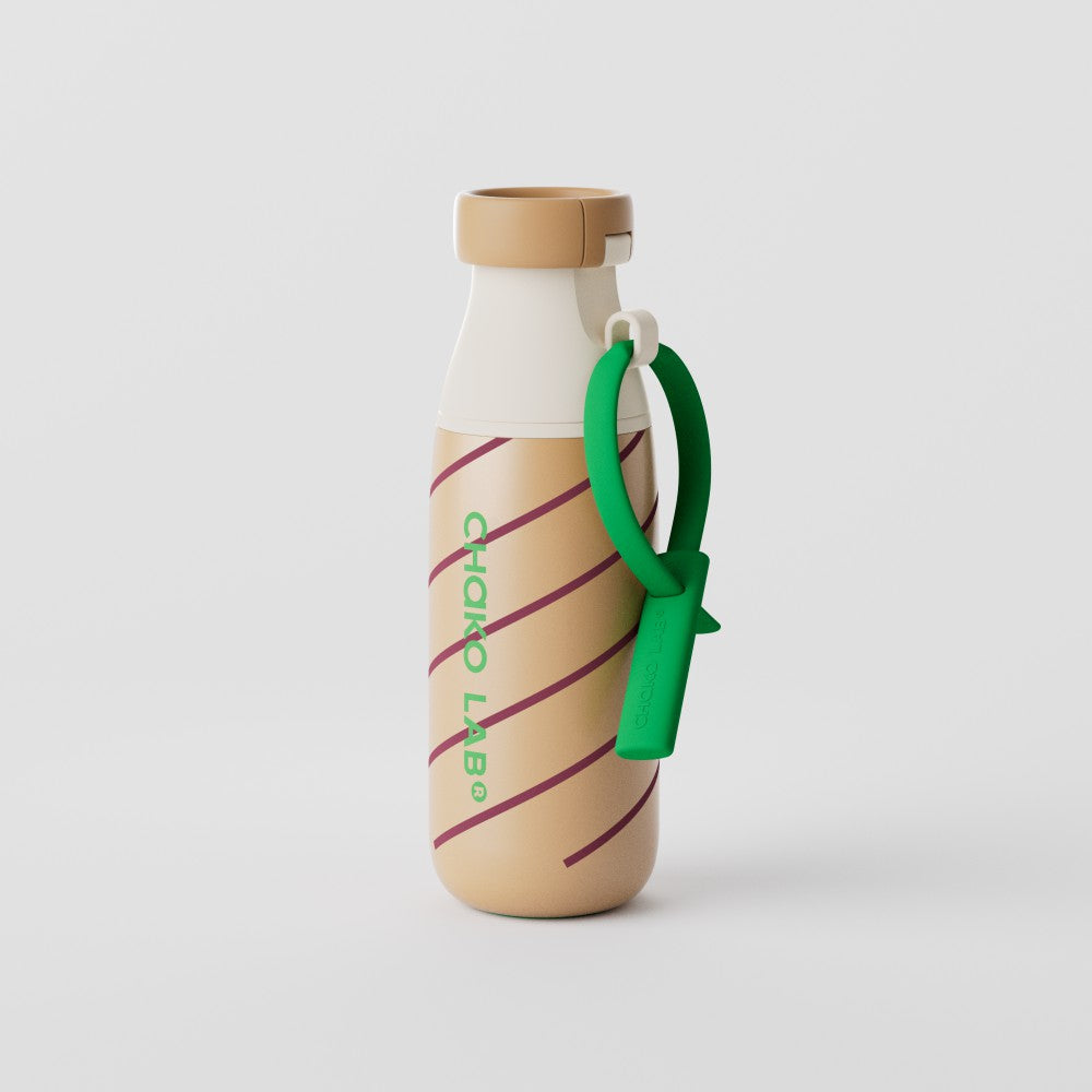 Chakolab Christmas milk bottle water bottle with festive holiday design and colorful Christmas-themed illustrations.