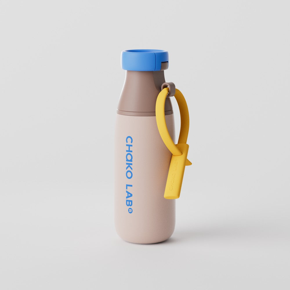 Chakolab Tiramisu milk bottle water bottle with dessert-inspired design and creamy Tiramisu flavor artwork.