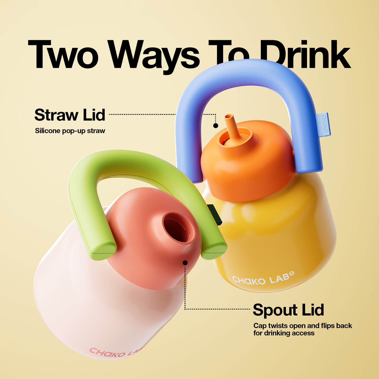 CHaKOLAB LinLin Kettle Yellow – modern design showing body and lid detail