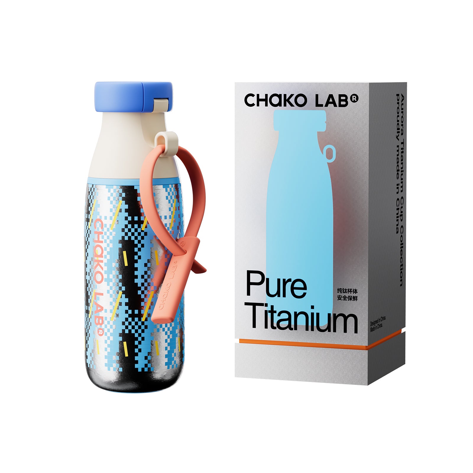 chakolab MILKPOD Ti Skybright电子烟设备，银色金属外壳设计，紧凑便携外观，适合日常携带使用