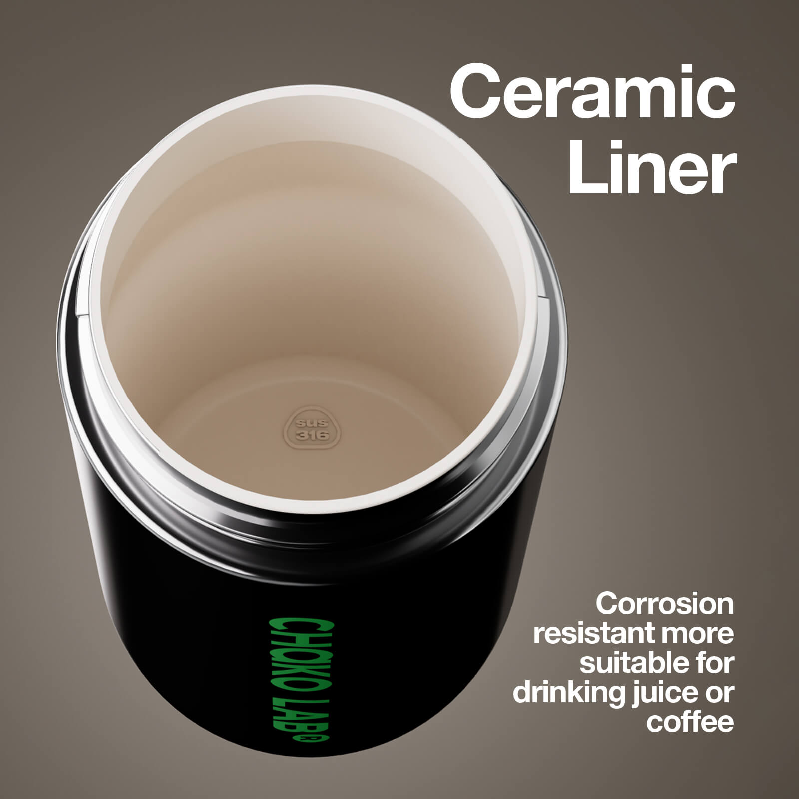 KADA BOTTLE Ceramic - Obsidian