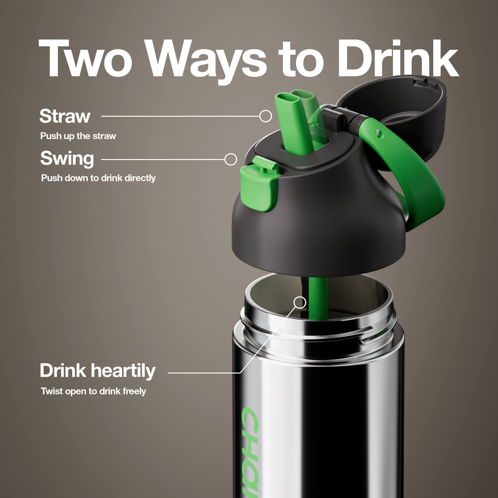 KADA BOTTLE Ceramic - Obsidian